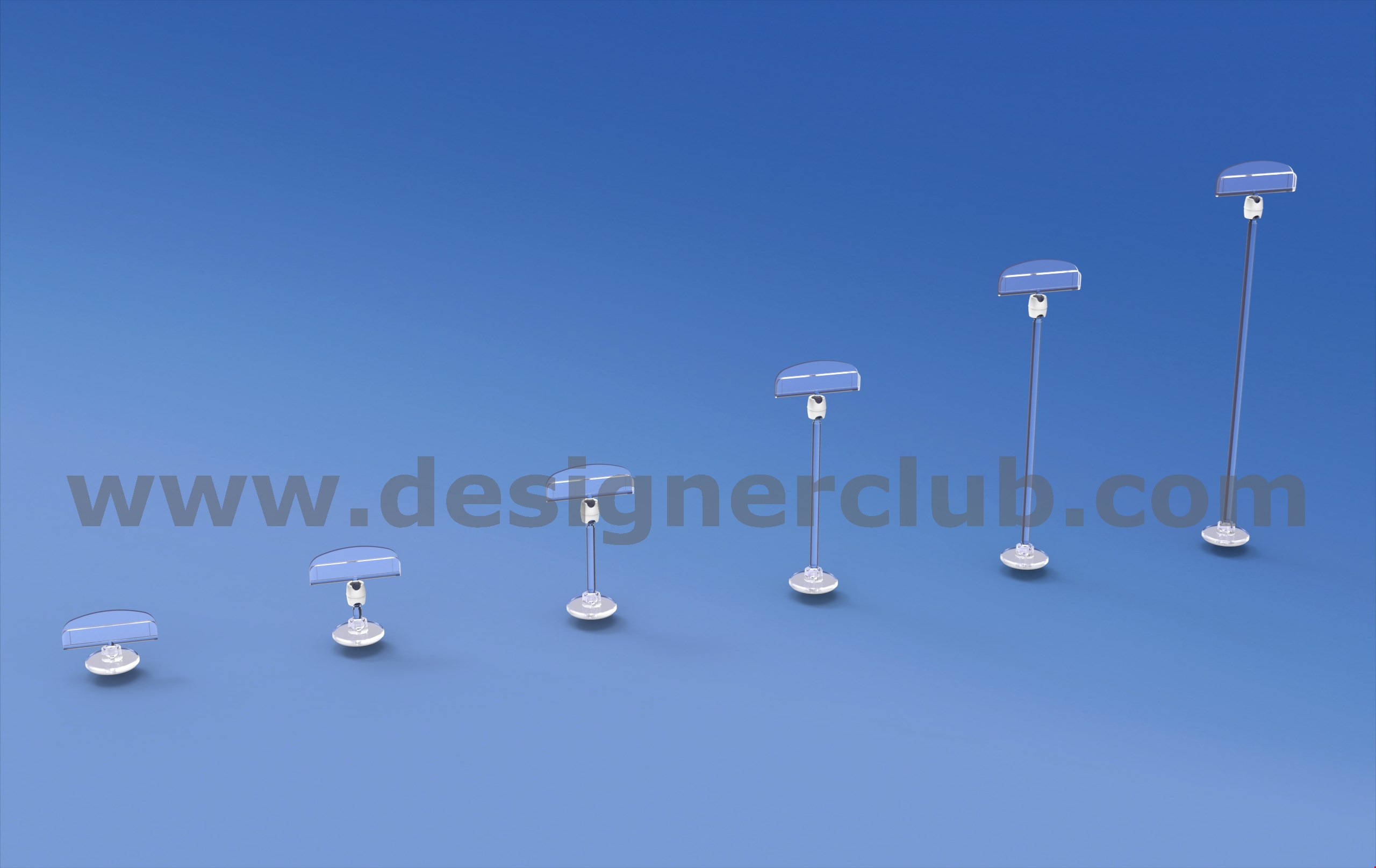 MINI BASI ADESIVE REVOGRIP® DIAMETRO MM. 30 CON ASTA E PORTA MESSAGGIO MM. 50