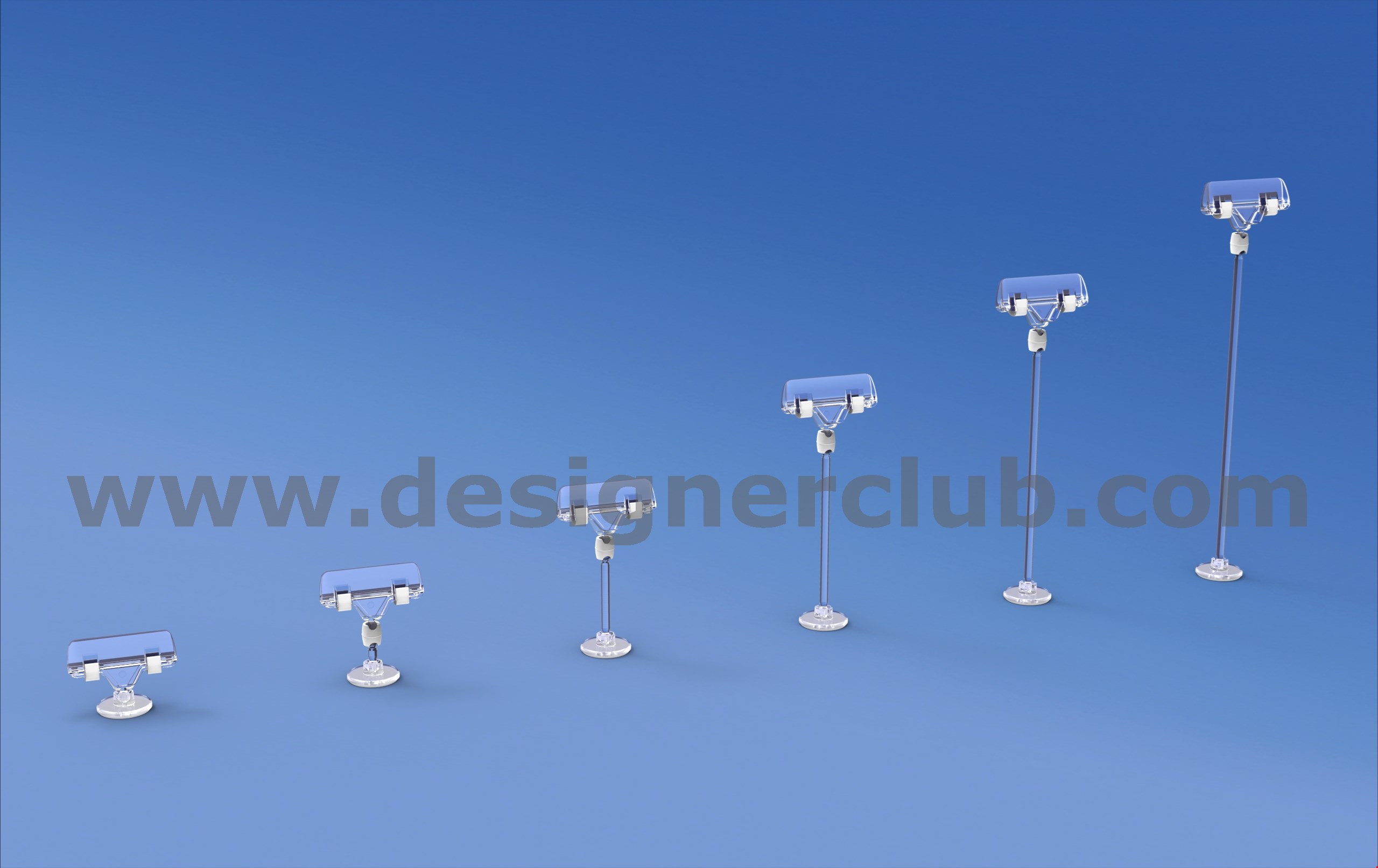 MINI BASI ADESIVE REVOGRIP® DIAMETRO MM. 30 CON ASTA E PORTA MESSAGGIO A PINZA MM. 56