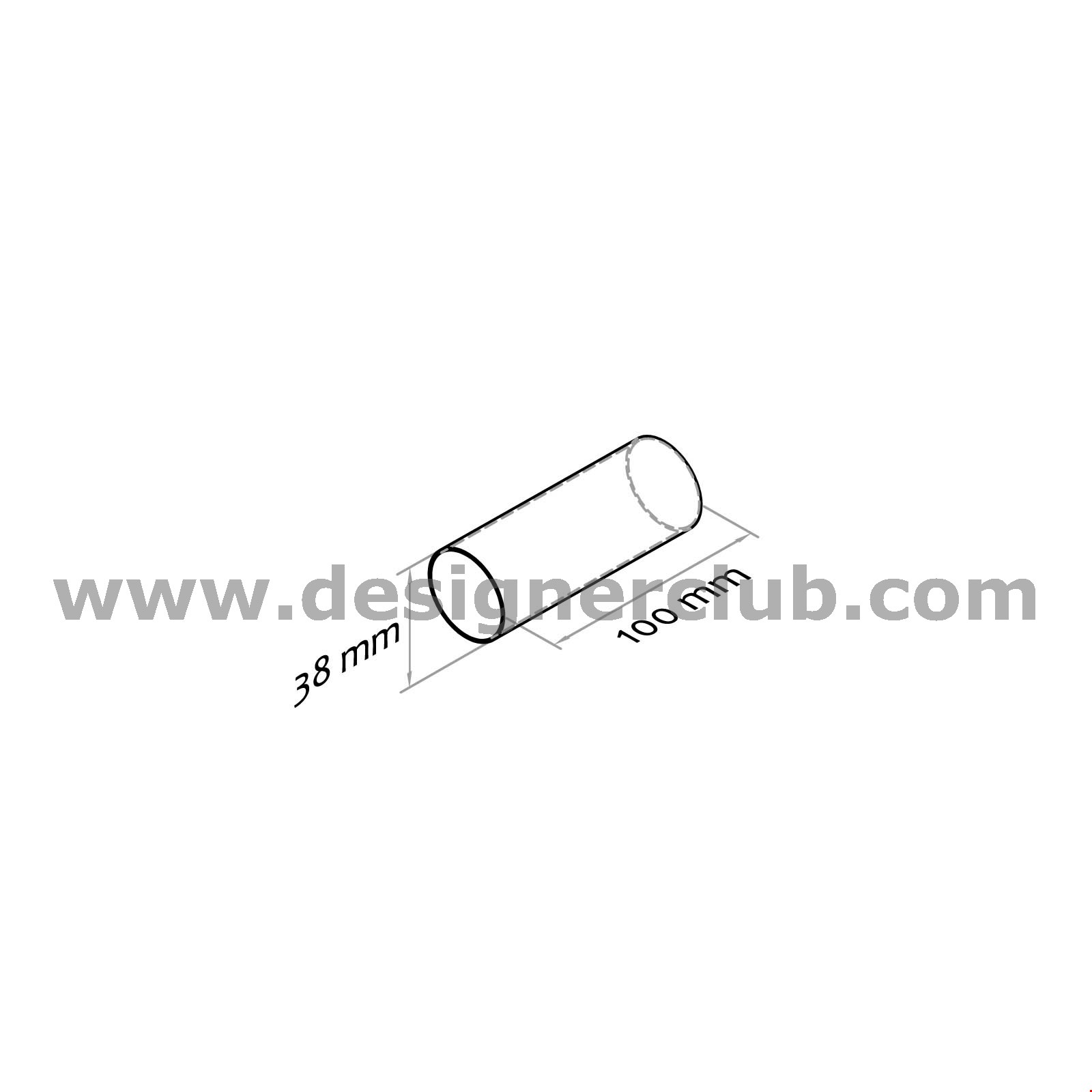 TUBO TRASPARENTE IN PVC LUNGH. MM. 100 DIAM. 38 MM. 