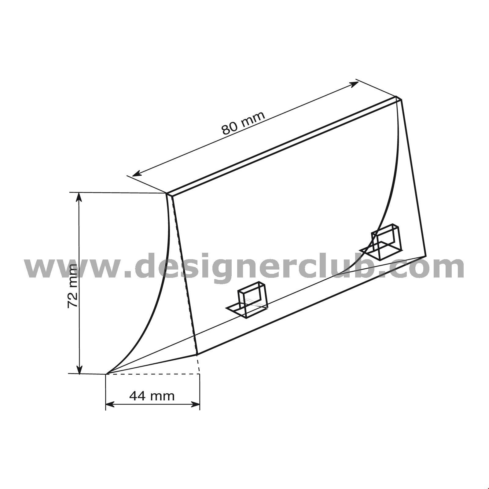 PETIT PIED POUR PORTE-BROCHURE PERFECTO WALL 7000/5000