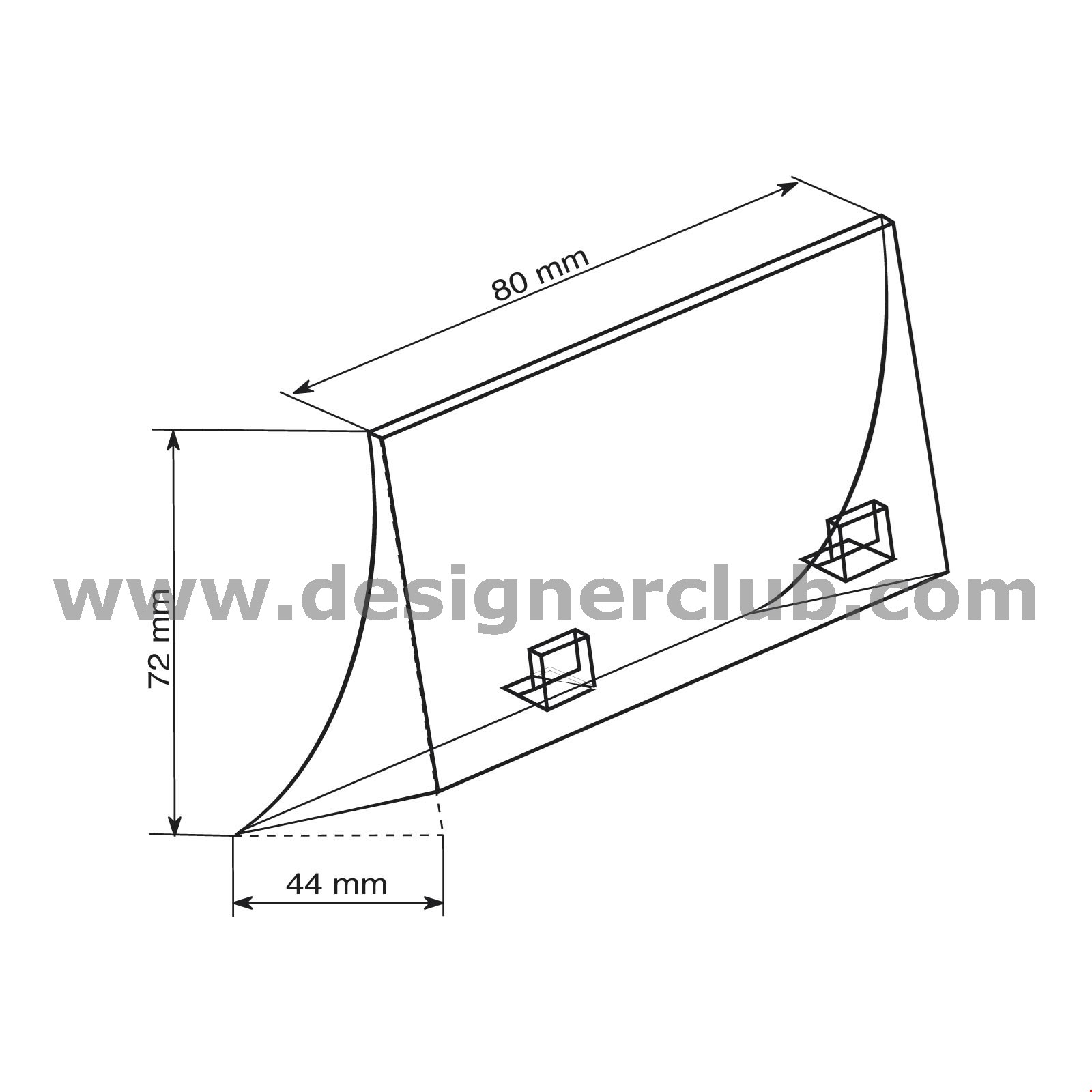 PETIT PIED POUR PORTE-BROCHURE PERFECTO WALL 4000