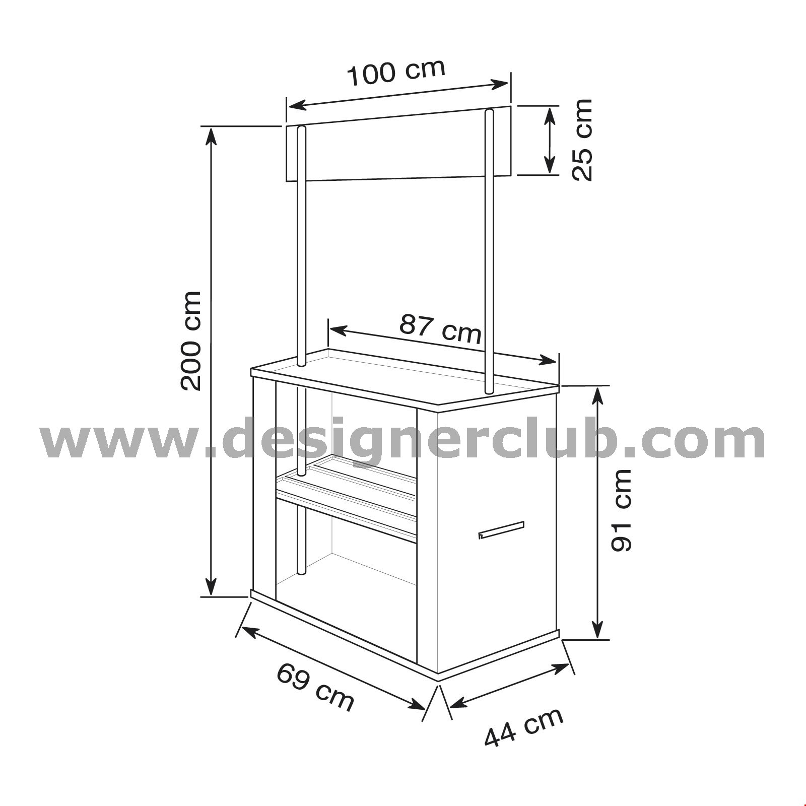 PROMOTABLE IN PLASTICA PIENA CON RIPIANO INTERMEDIO