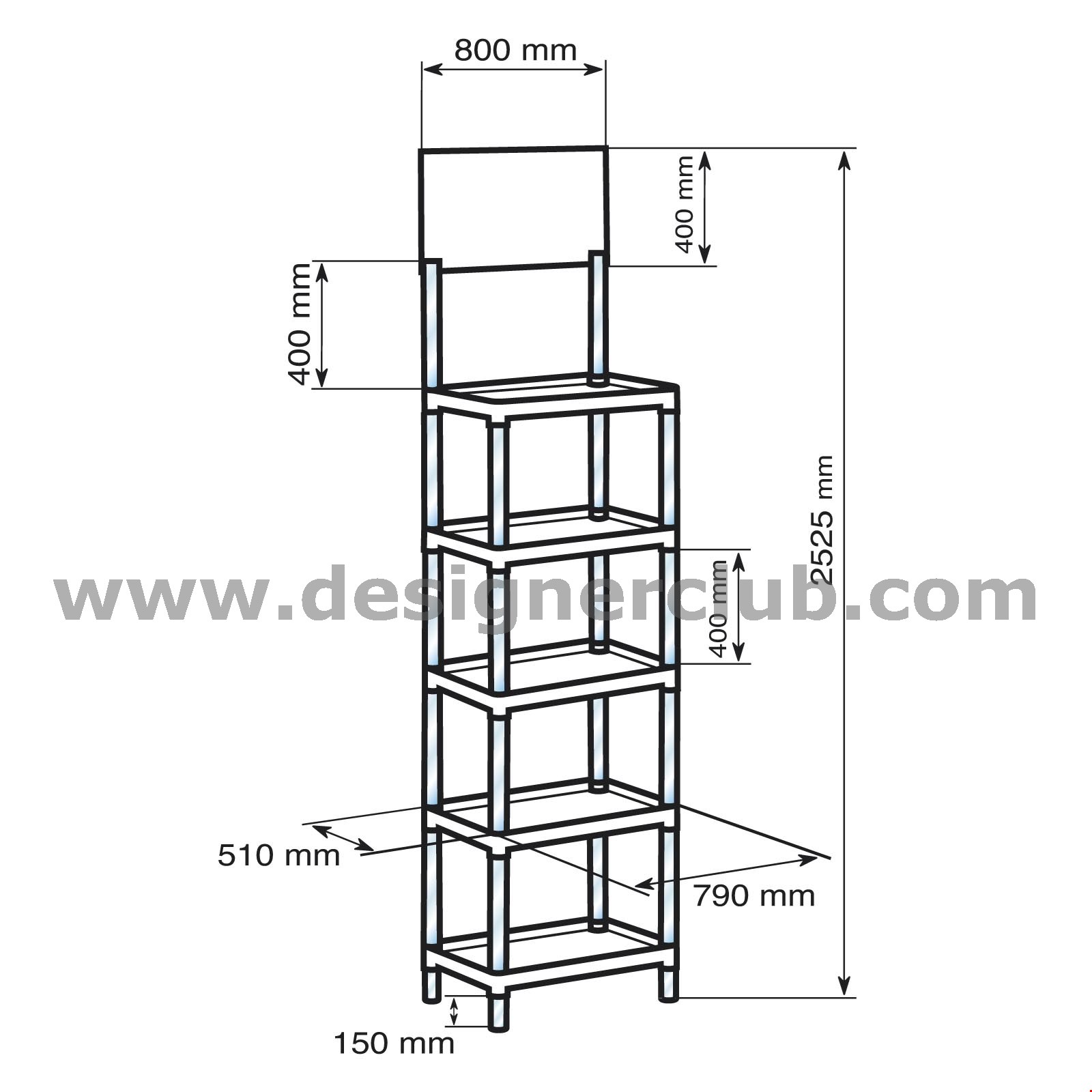 DISPLAY SIS RETTANGOLARE MAXI 5 RIPIANI