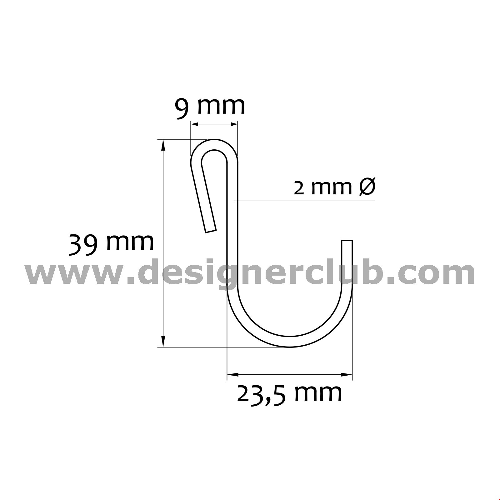 GANCIO AD “S” IN METALLO PER STRISCE PORTA BLISTER