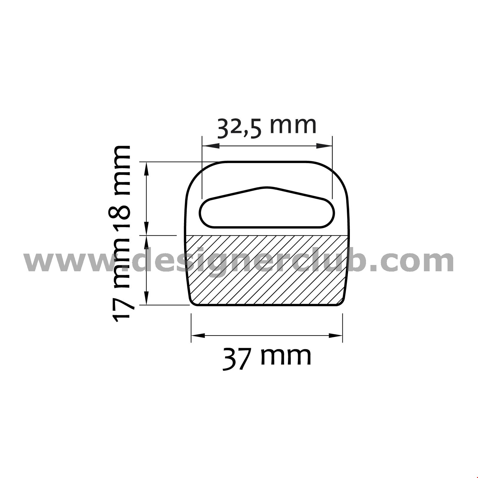 GANCIO CHIUSO PER BROCHES SINGOLE O DOPPIE