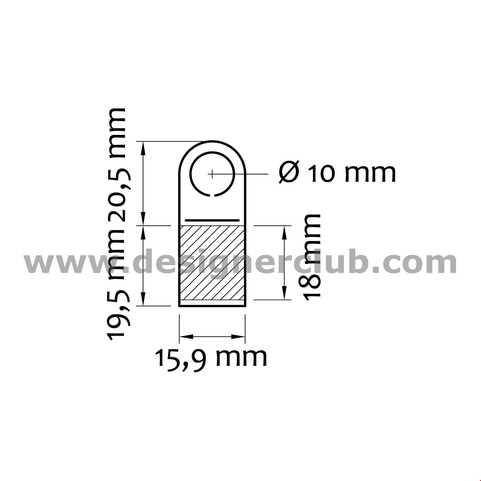 GANCIO ADESIVO PER BROCHES SINGOLE 