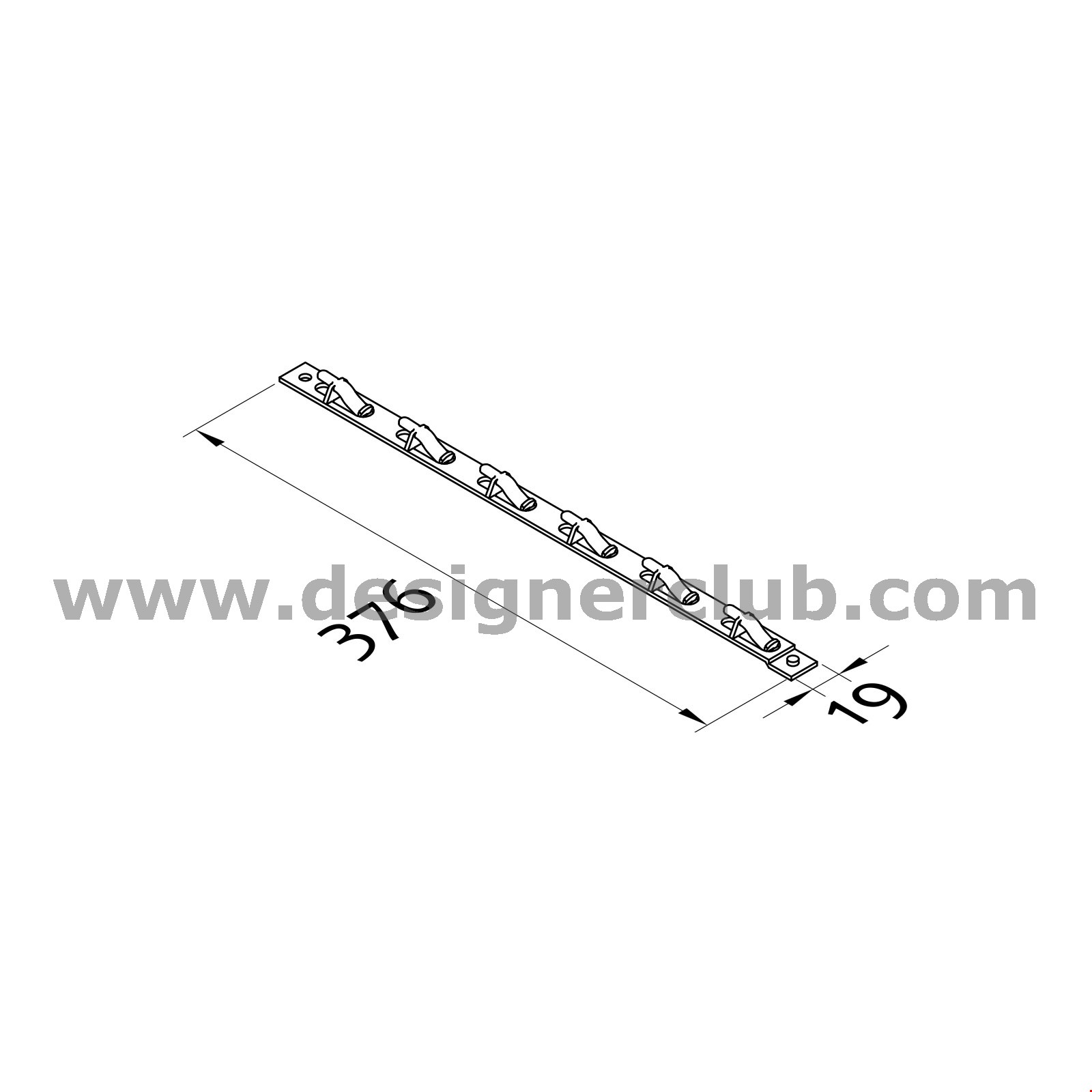 STRISCIA DOPPIO USO 6 POSTI IN PP BIANCO
