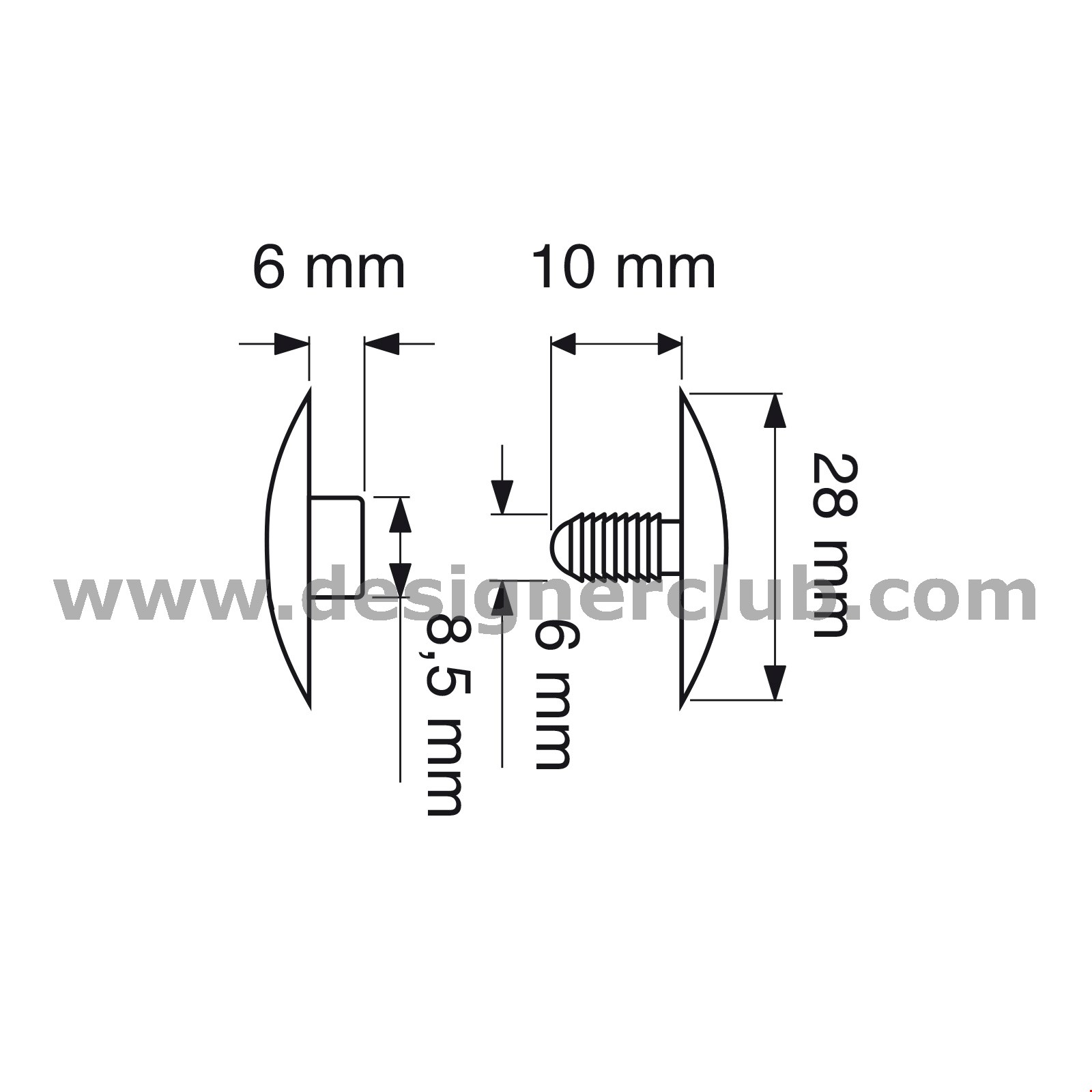 AUTOMATICO TESTA MM. 28 PER SPESSORI DA MM. 6 A 11 NERO