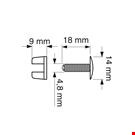 VITE TRASPARENTE TESTA MM. 14 PER SPESSORI DA MM. 0 A 16