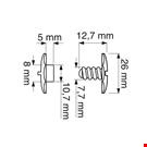 BULLONE TESTA MM. 27 PER SPESSORI DA MM. 6 A 11 BIANCO