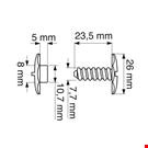 BULLONE TESTA MM. 27 PER SPESSORI DA MM. 6 A 21 NERO