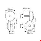 AUTOMATICO TESTA MM. 28 PER SPESSORI MAX MM. 15 BIANCO