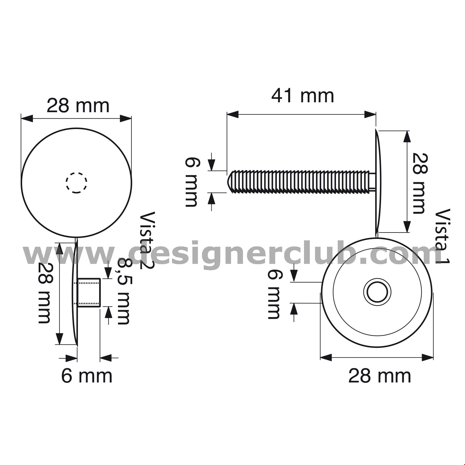 AUTOMATICO TESTA MM. 28 PER SPESSORI MAX MM. 38 BIANCO