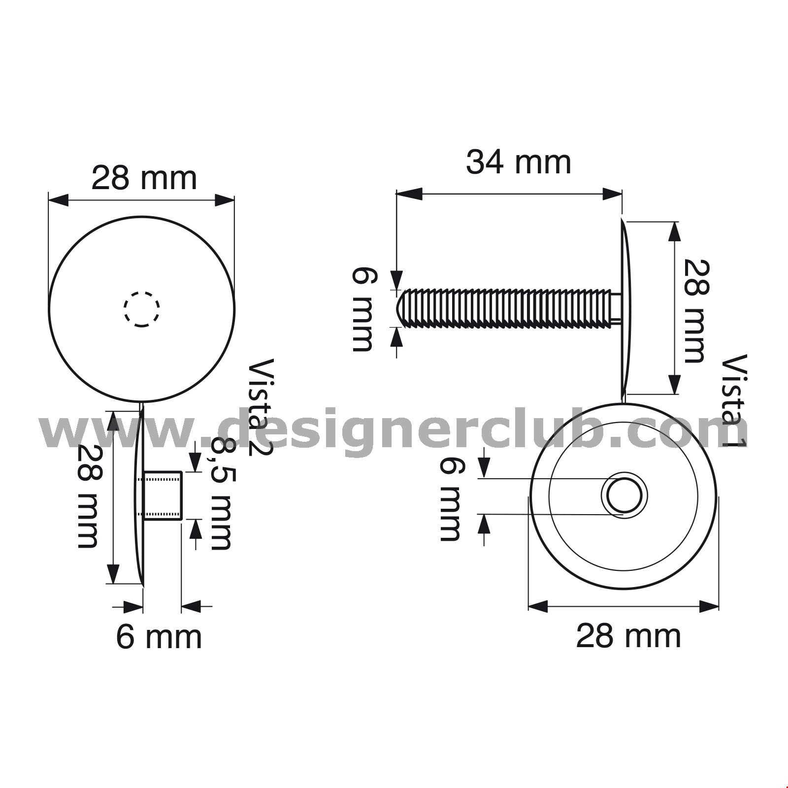 AUTOMATICO TESTA MM. 28 PER SPESSORI MAX MM. 32 NERO