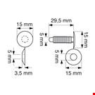 AUTOMATICO TESTA MM. 15 PER SPESSORI MAX MM. 22 NERO