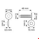 AUTOMATICO TESTA MM. 15 PER SPESSORI MAX MM. 38 NERO