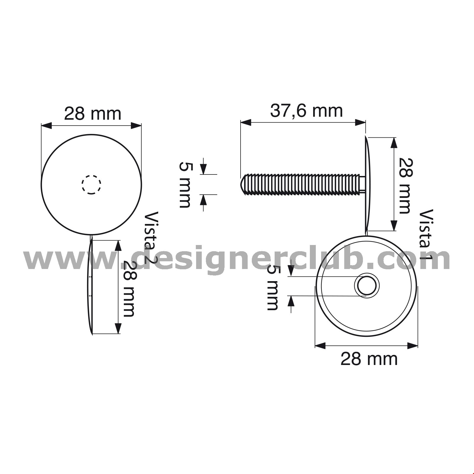 AUTOMATICO TESTA 28 FEMMINA PIATT SPESS. DA MM. 0 A 32 TRAS.