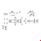 RIVETTO AD ESPANS. MM. 28 SPESS.FINO A 14 MM. TRASP.