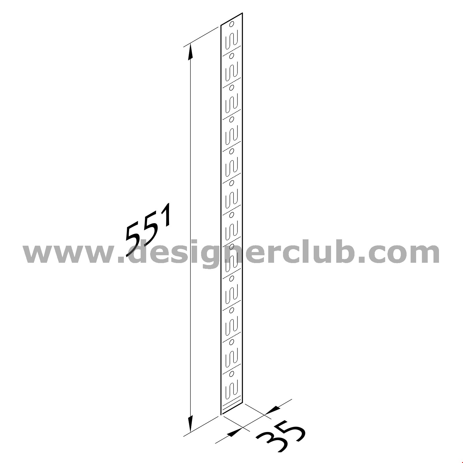 STRISCIA PORTA BLISTER CON FORO