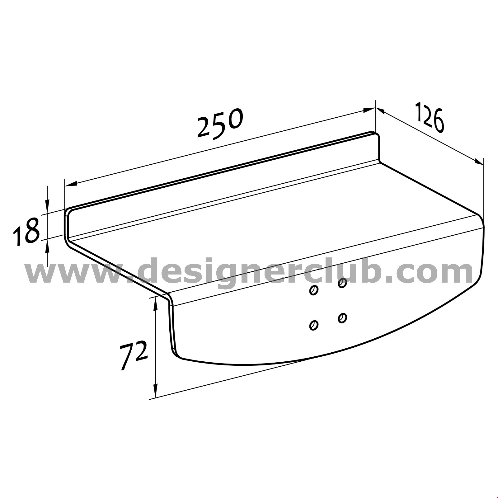 RIPIANO CM 25X12 PER MORSETTO