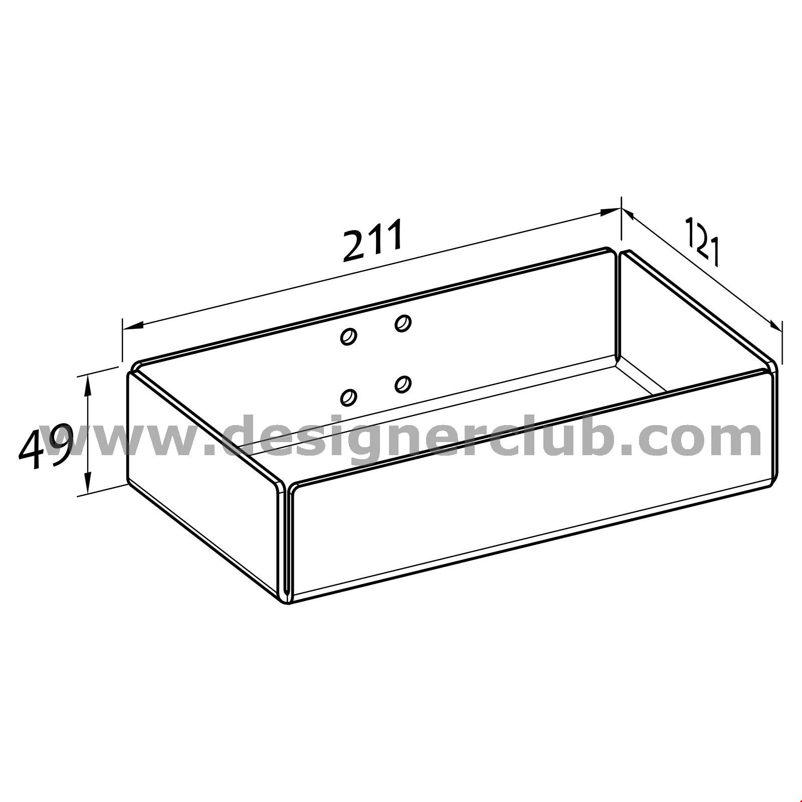 ESPOSITORE CM 20,5X11,5 PER MORSETTO