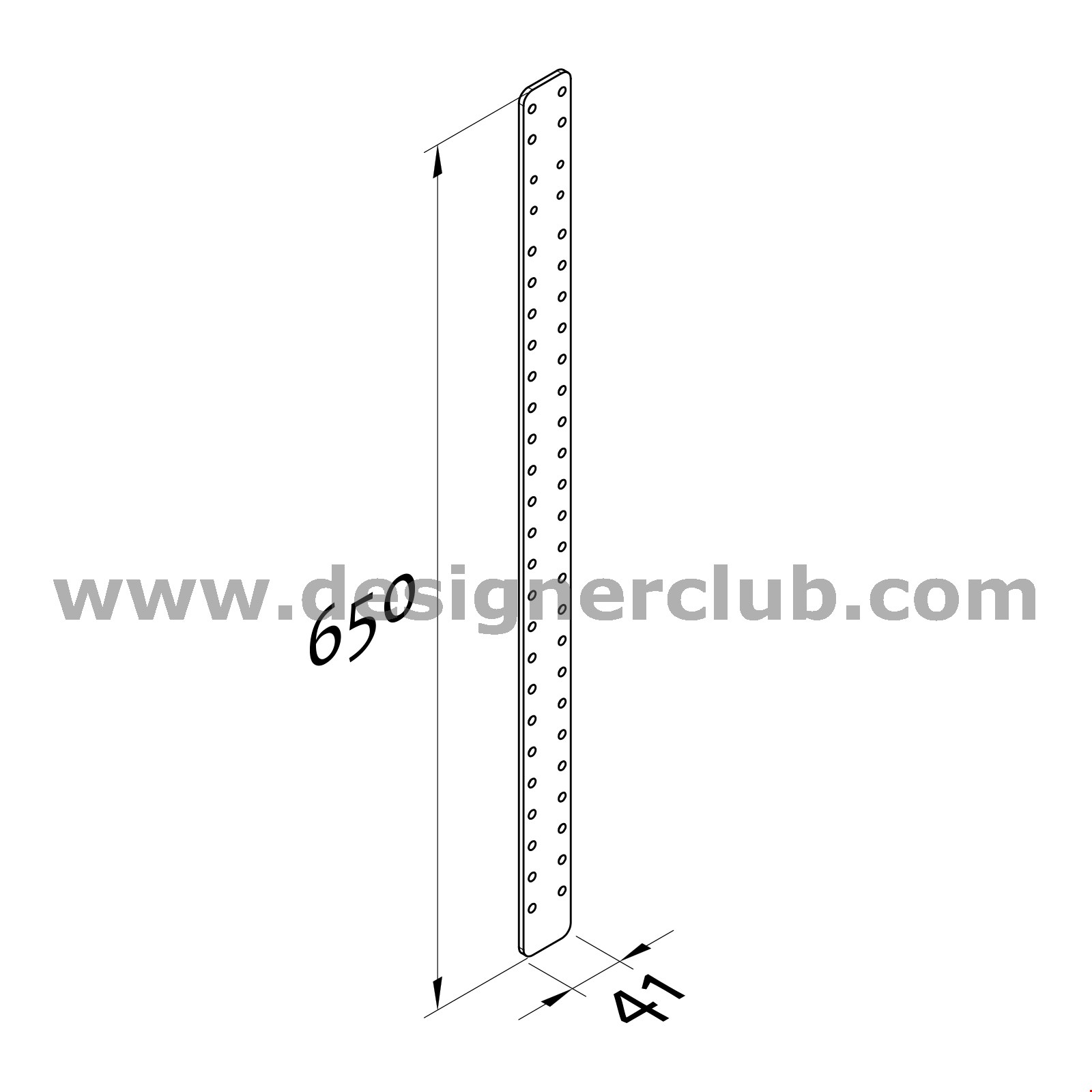 SUPPORTO TRASPARENTE PER BROCHES PER FORATI PER MORSETTO