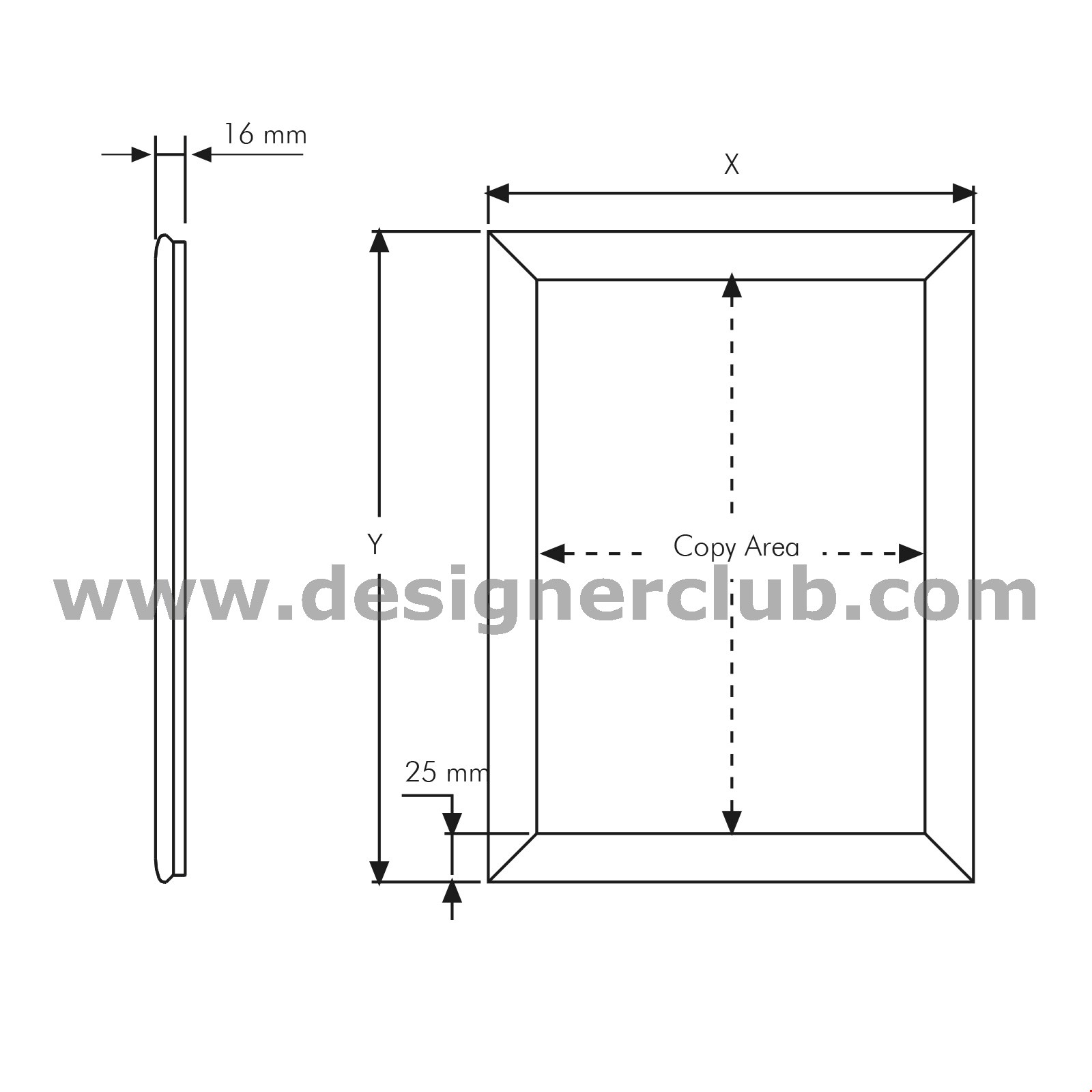 CORNICE A SCATTO DA PARETE WATERPROOF MM. 1000X1400