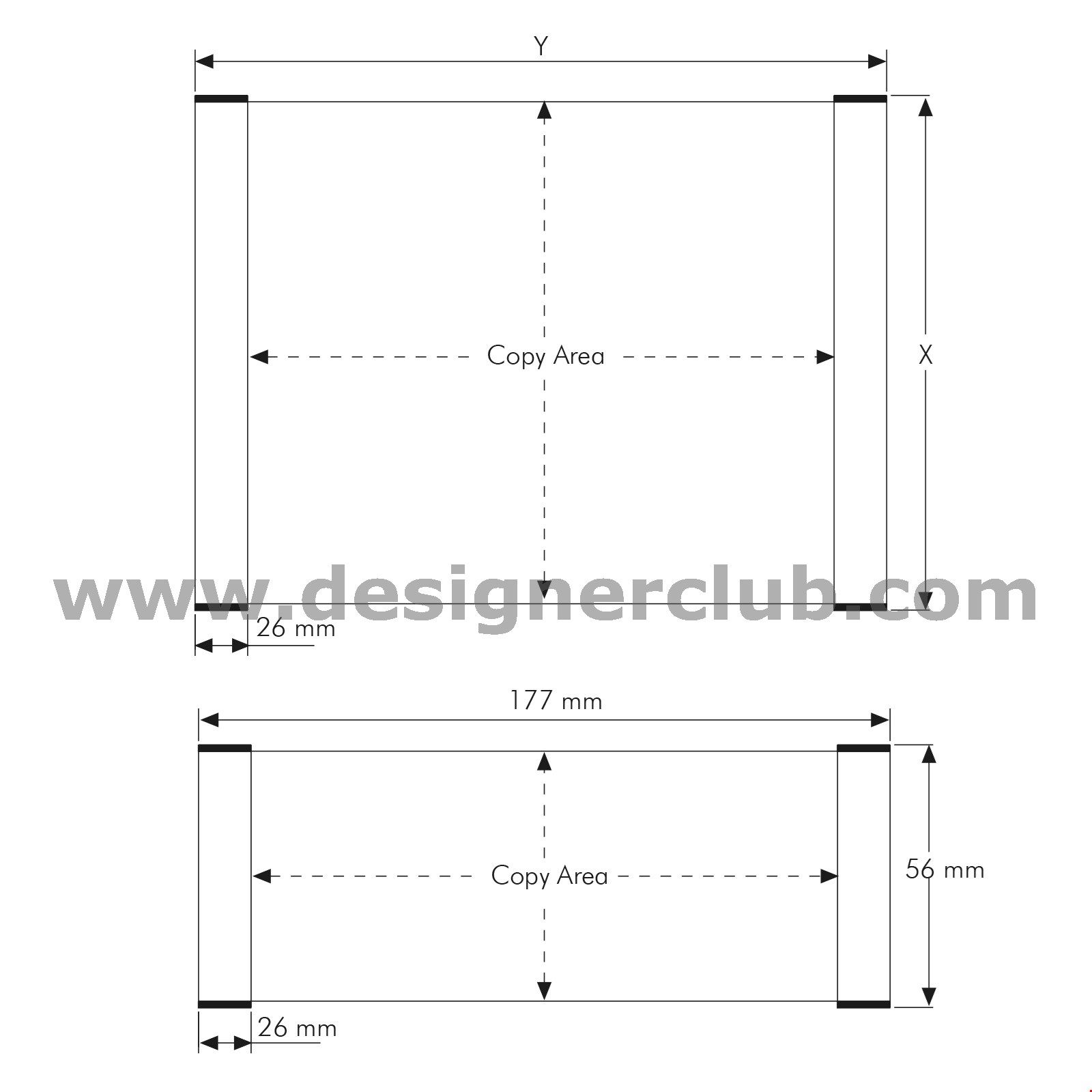 TARGA CON PROFILO A SCATTO IN ALLUMINIO MM. 105X148
