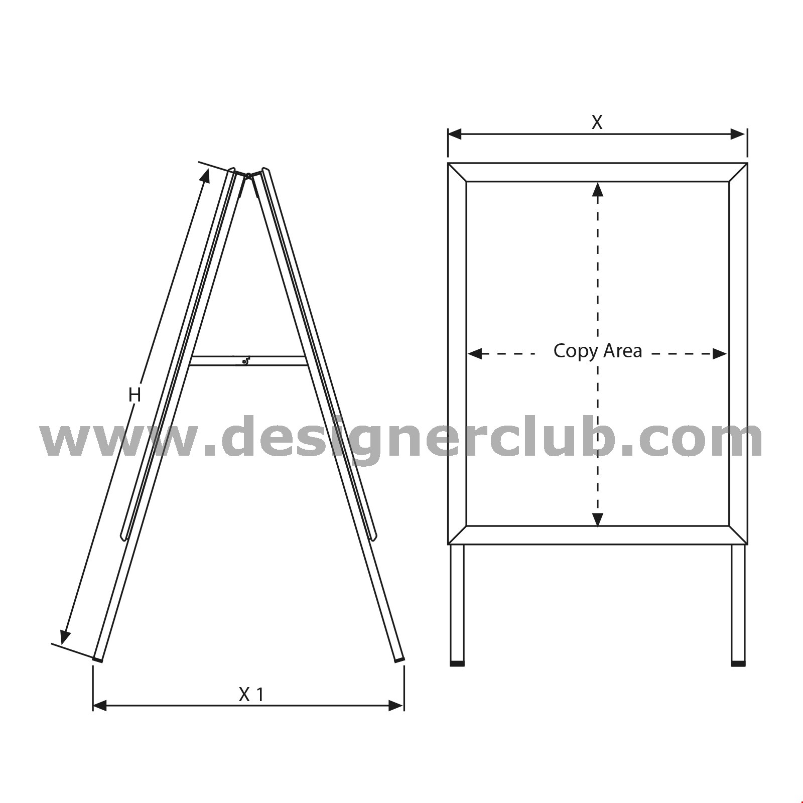 CORNICE IN ALLUMINIO A CAVALLETTO UNI A2