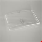 RIPIANO PORTA VOLANTINI IN PLASTICA TRASPARENTE PER ASTA