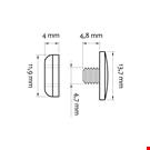 RIVETTO TESTA MM. 13,5 SPESS DA MM. 0,5 A MM. 1,5 TRASPARENTE