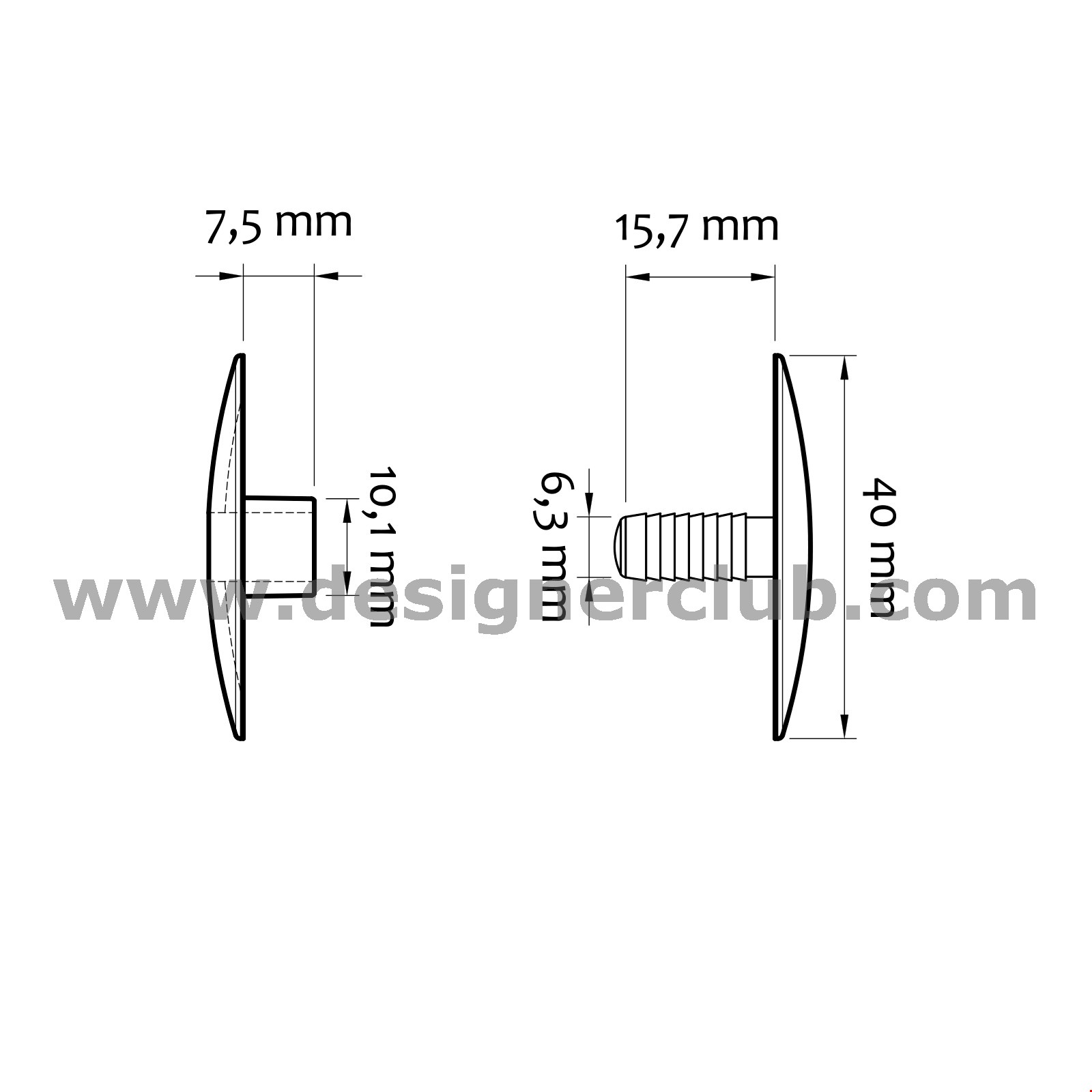 AUTOMATICO TESTA MM. 40 PER SPESSORI DA MM. 6 A 15 BIANCO