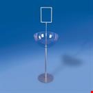 ESPOSITORE MEZZA SFERA Ø MM. 500 CON PORTA MESSAGGIO E BASE Ø MM. 350 - EASY