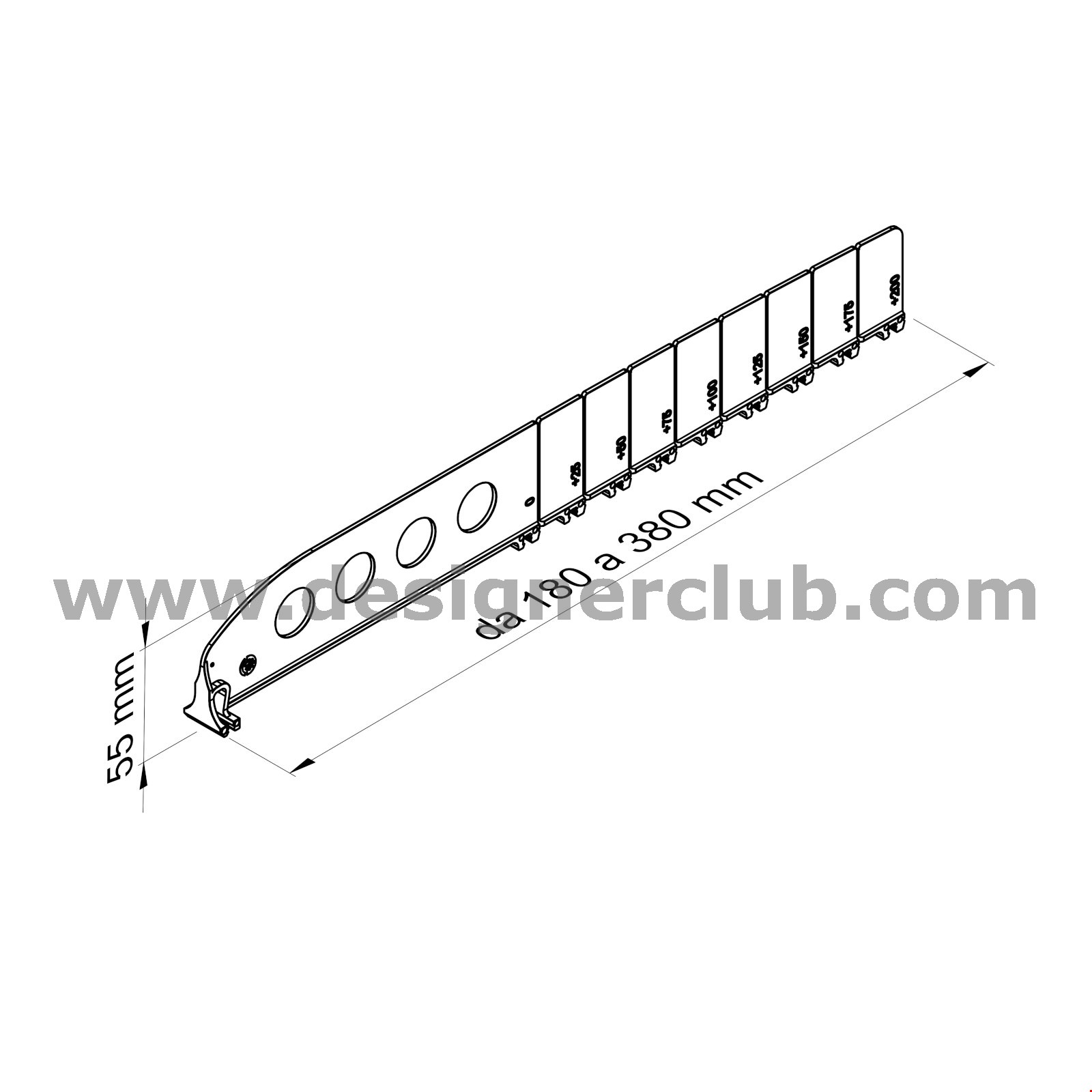 SEPARATORE SPEZZABILE - ALTEZZA MM. 55