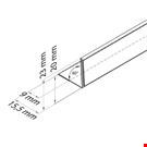 PROFILO PORTA PREZZI INCLINATO CON DOPPIA PIEGA MM. 20 X 1000 PVC ANTIRIFLESSO