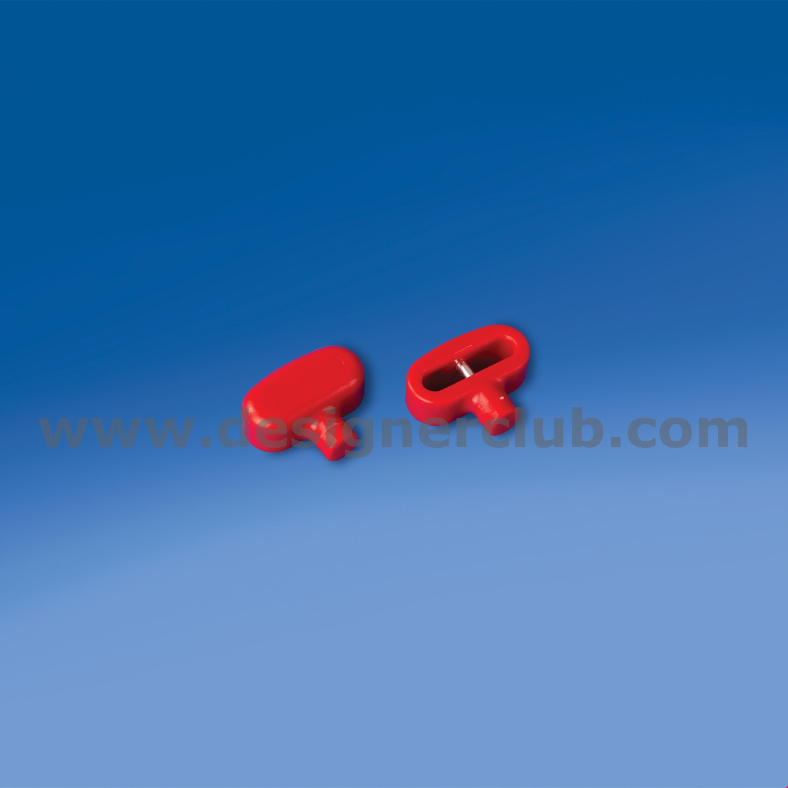 ANTITACCHEGGIO ROSSO PER BROCHE DOPPIA - 34,8 MM. X 44,9 MM