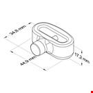 ANTITACCHEGGIO ROSSO PER BROCHE DOPPIA - 34,8 MM. X 44,9 MM