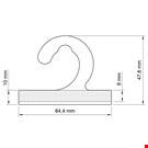 GANCIO ADESIVO IN CARTONE 65 X 49 MM