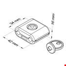 ANTITACCHEGGIO NERO PER BROCHE DOPPIA CON CHIAVETTA INCLUSA - 42 MM. X 34 MM.