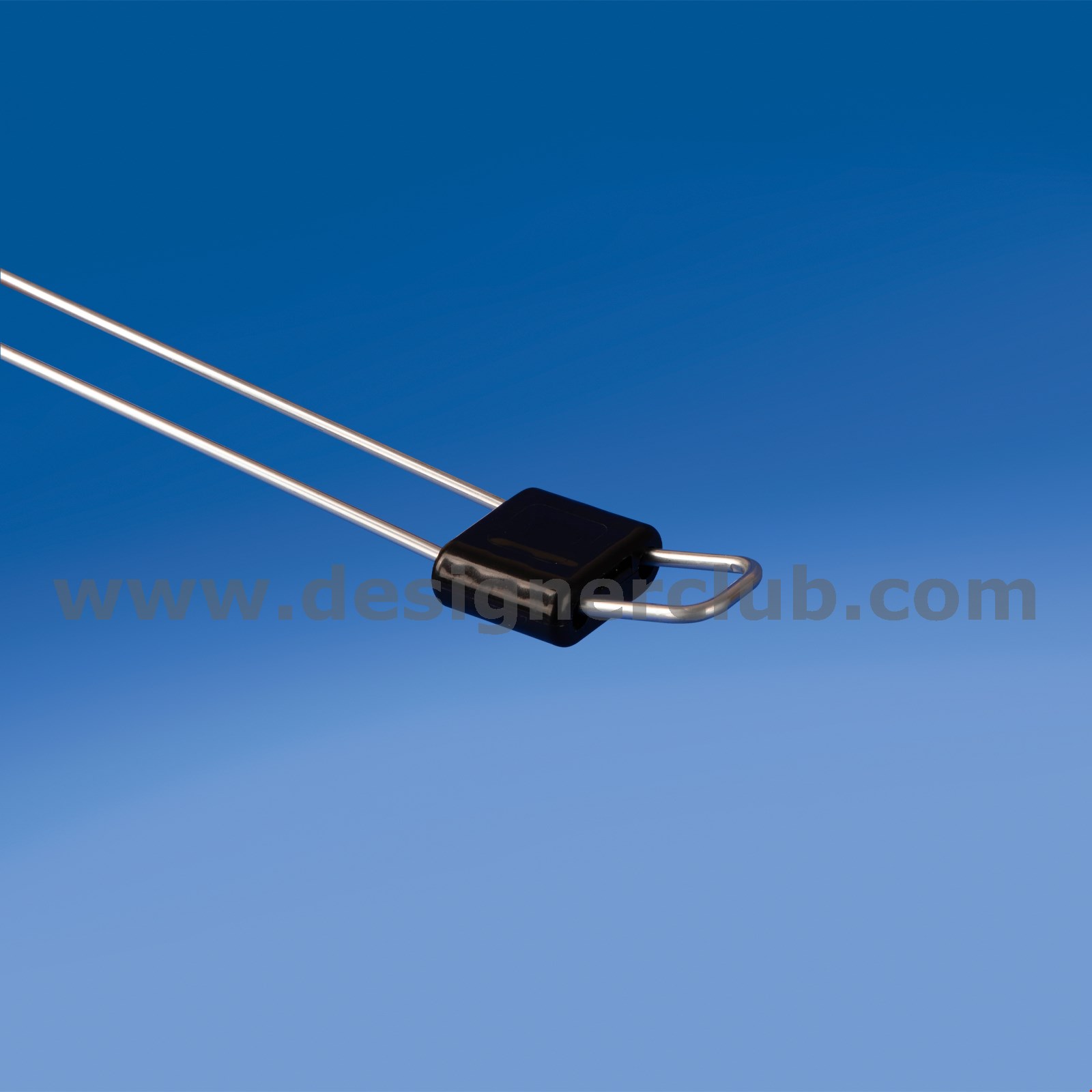 ANTITACCHEGGIO NERO PER BROCHE DOPPIA CON CHIAVETTA INCLUSA - 42 MM. X 34 MM.