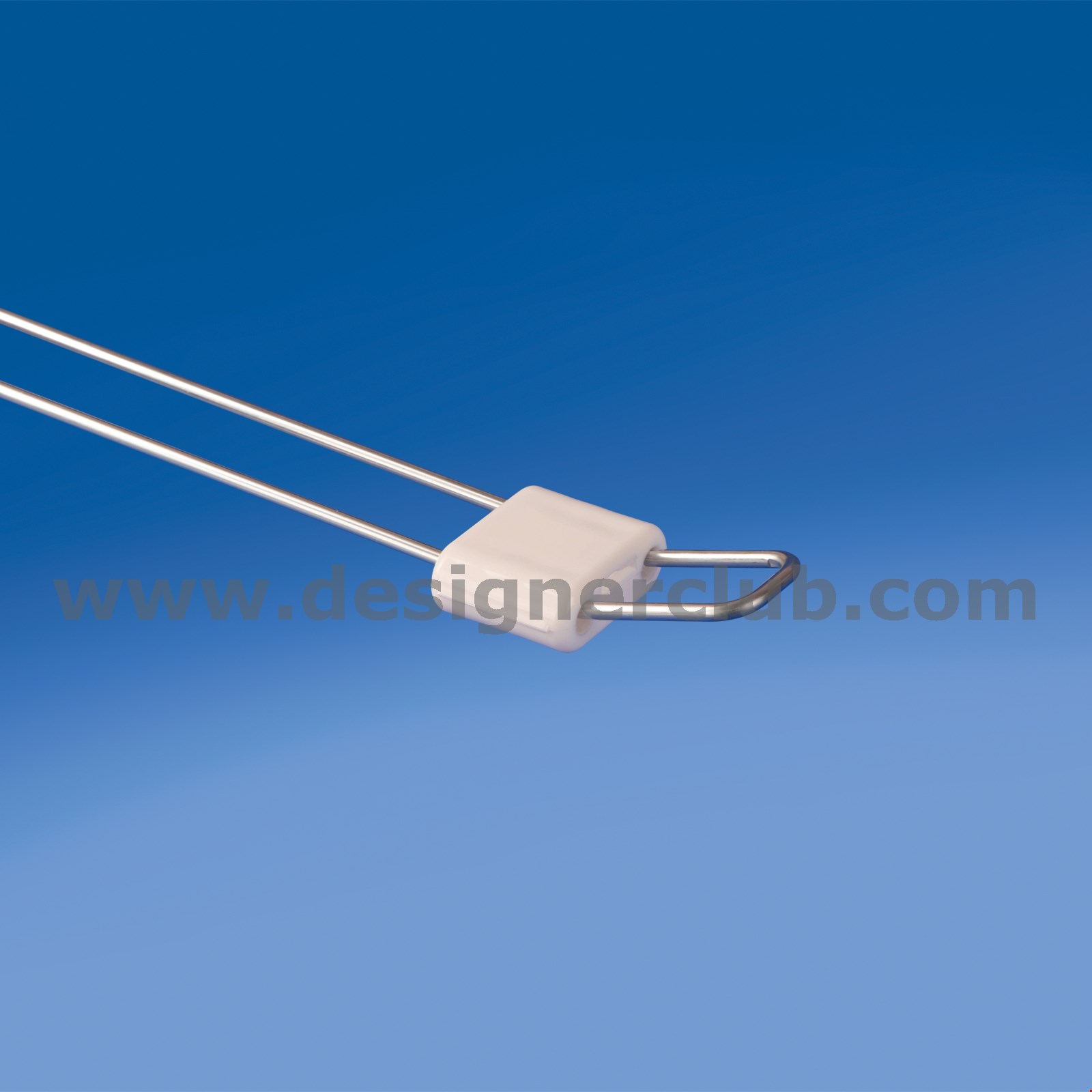 ANTITACCHEGGIO BIANCO PER BROCHE DOPPIA CON CHIAVETTA INCLUSA - 42 MM. X 34 MM.