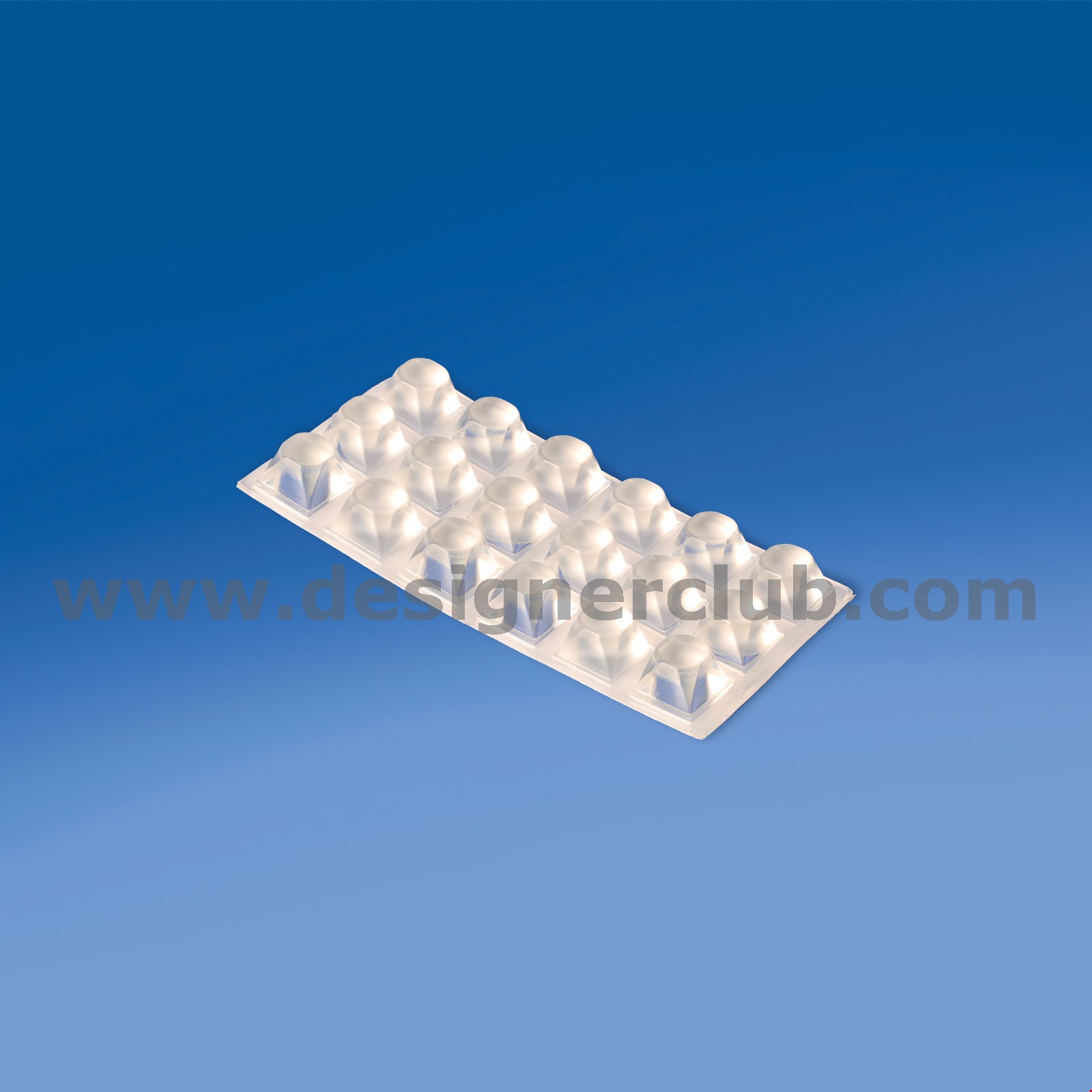 PIEDINO TRASPARENTE ADESIVO ANTI-SLIP Ø MM. 20X20X13,2