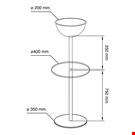 ESPOSITORE MEZZA SFERA Ø 200 MM. CON RIPIANO TONDO
