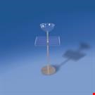 ESPOSITORE MEZZA SFERA Ø 200 MM. CON RIPIANO RETTANGOLARE