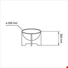 ESPOSITORE IN CARTONE ALVEOLARE MEZZA SFERA Ø 200 MM. DA BANCO