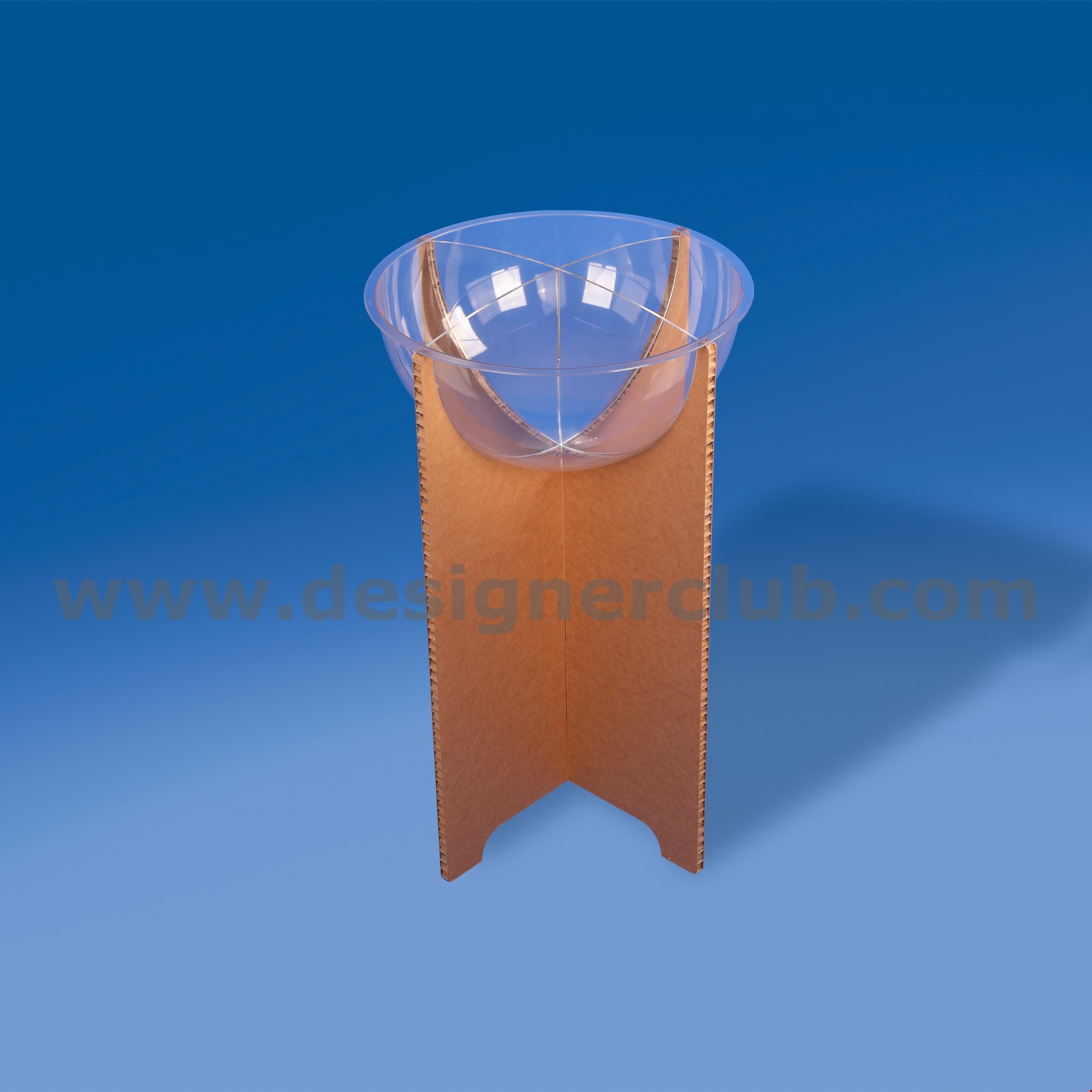 ESPOSITORE MEZZA SFERA Ø 500 MM. IN CARTONE ALVEOLARE