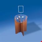 ESPOSITORE MEZZA SFERA Ø 600 MM. IN CARTONE ALVEOLARE CON PORTA MESSAGGIO