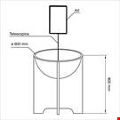 ESPOSITORE MEZZA SFERA Ø 600 MM. IN CARTONE ALVEOLARE CON PORTA MESSAGGIO