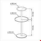 ESPOSITORE CON DOPPIO RIPIANO TONDO
