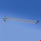 BROCHE DOPPIA INSERIMENTO AUTOMATICO TRASPARENTE LUNGH. MM. 200 CON FRONTALE PER PORTA ETICHETTE